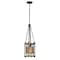 Maxim Lighting Boundry 1-Lght 9" Wide Black / Barn Wood / Antique Brass Pendant Lght 27563BKBWAB - alternate 1